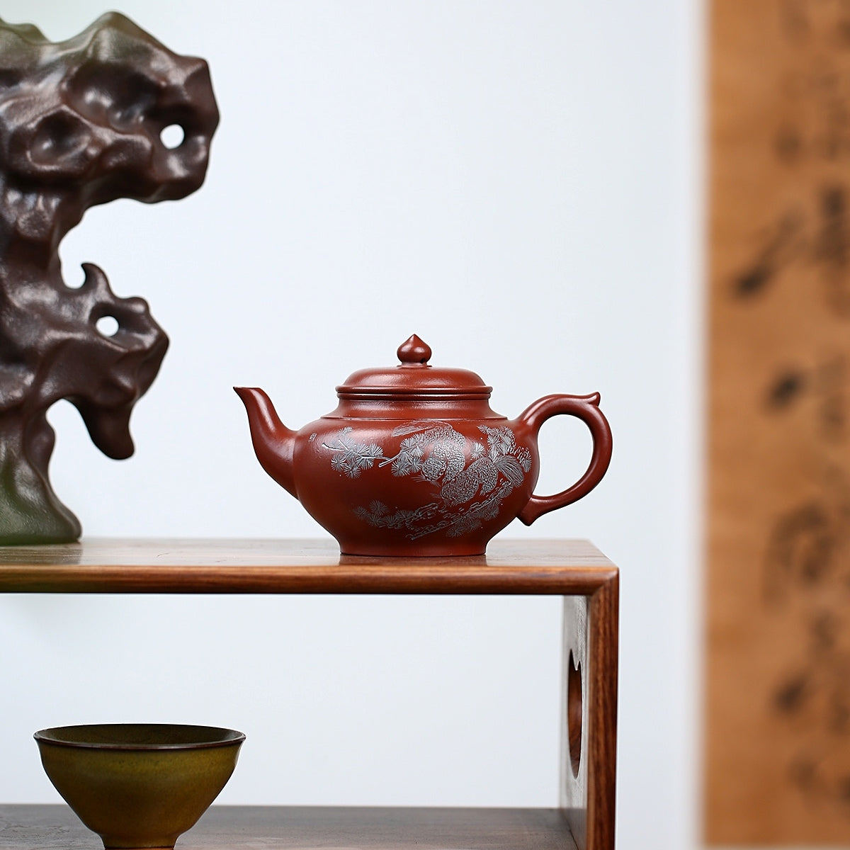 SILINE Master Handmade Yixing Zisha Clay Teapot -210ml,Zhuni 国工