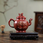 SILINE Senior Master Handmade Yixing Zisha Clay Teapot -570ml,Zhuni 高工王卫明,龙凤呈祥