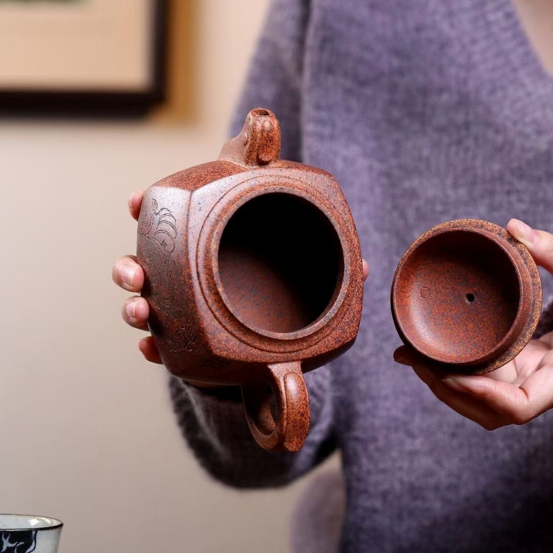SILINE Senior Master Handmade Yixing Zisha Clay Teapot -520ml,Duanni 高工王卫明,四方金蟾