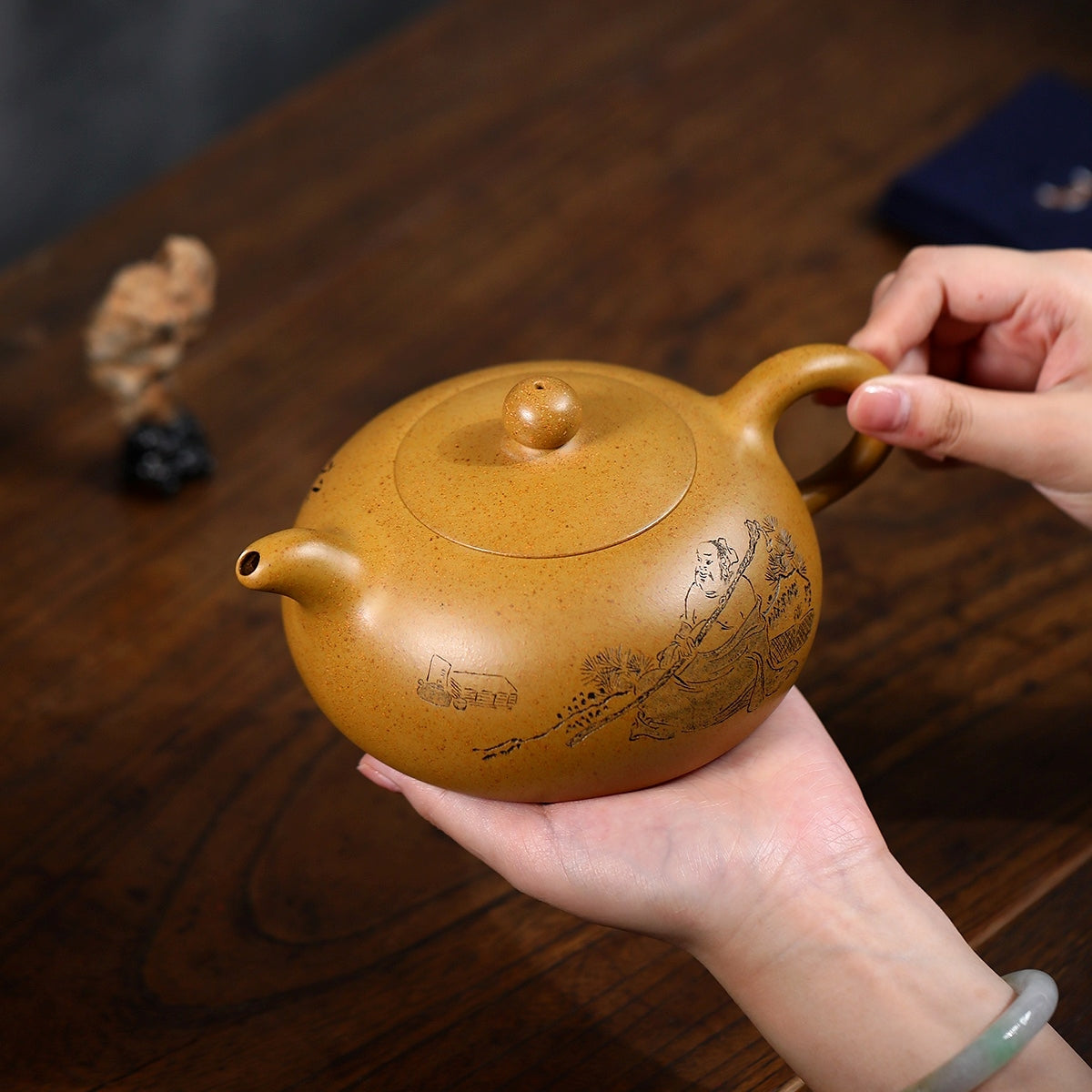 SILINE Senior Master Handmade Yixing Zisha Clay Teapot -560ml,Duanni 高工王卫明,半月