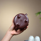 SILINE Master Handmade Yixing Zisha Clay Teapot -350ml,Zini  国工周丽华,高石瓢·龙腾四海