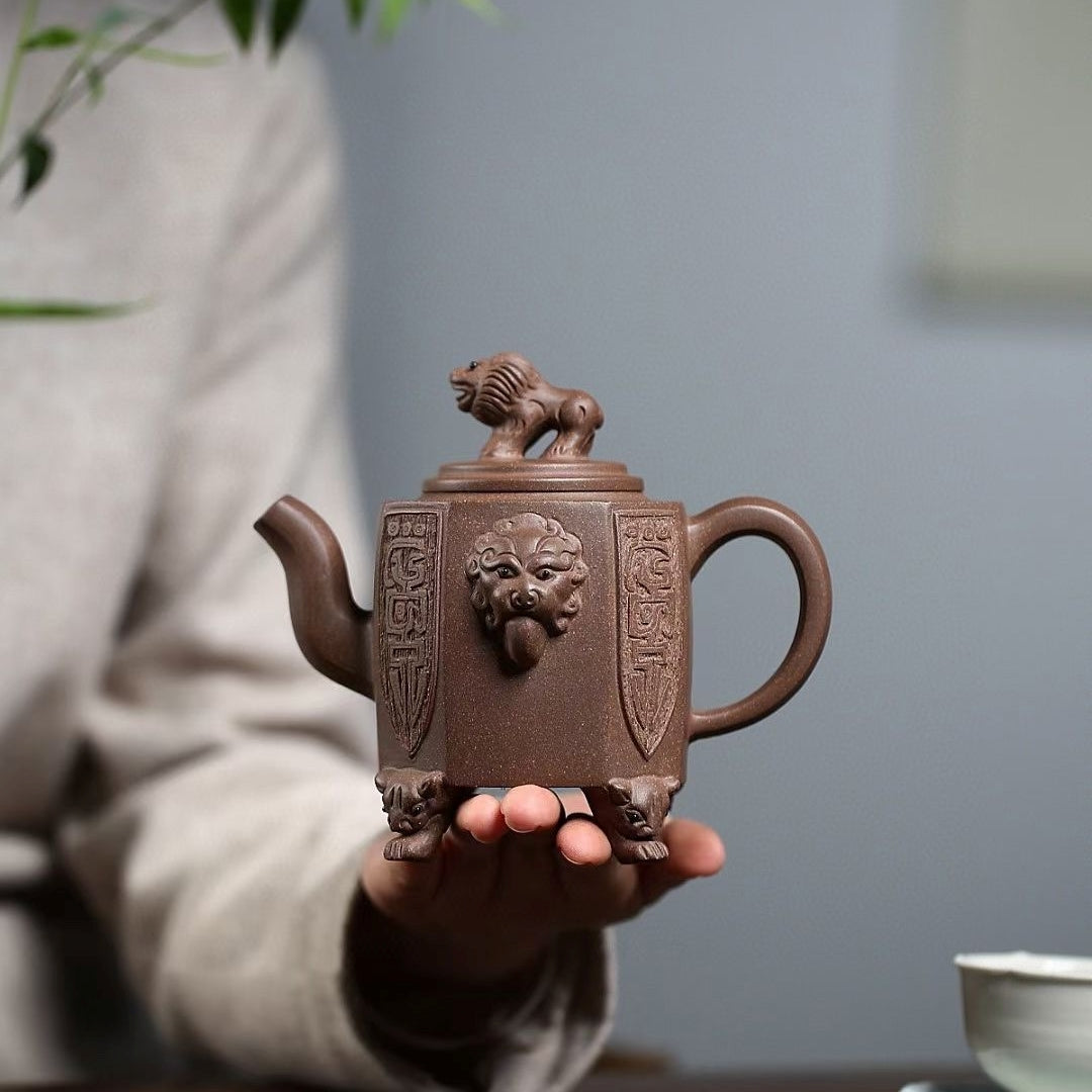 SILINE Master Handmade Yixing Zisha Clay Teapot -320ml,Zini 国工周丽华,威震八方