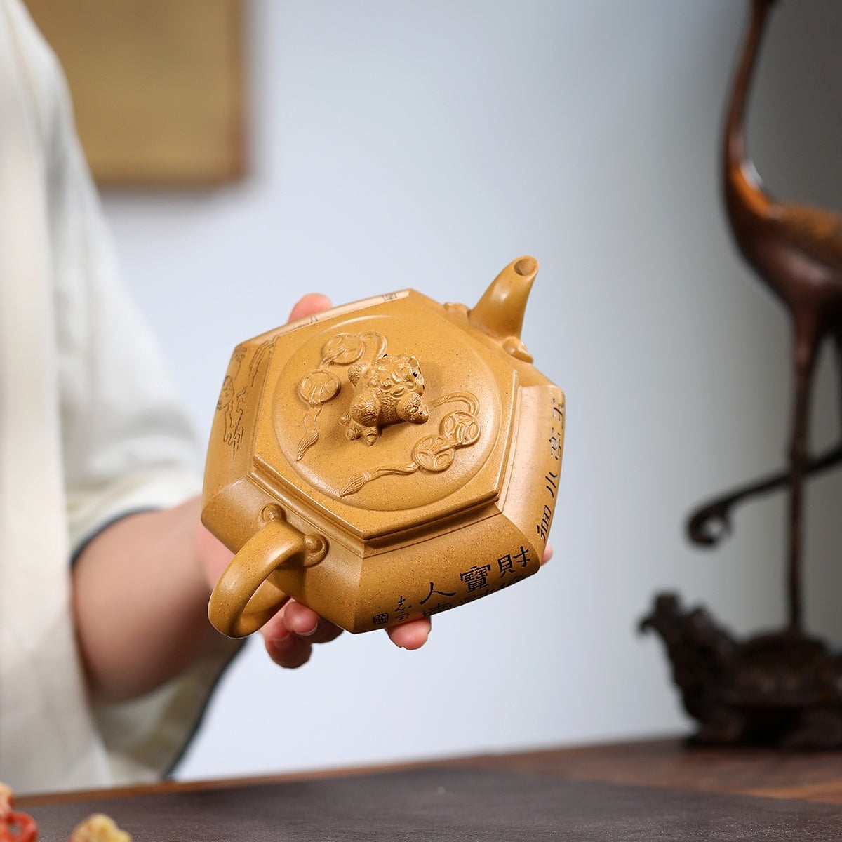 SILINE Professor Master Handmade Yixing Zisha Clay Teapot -400ml,Duanni 正高刘军,金蟾纳福