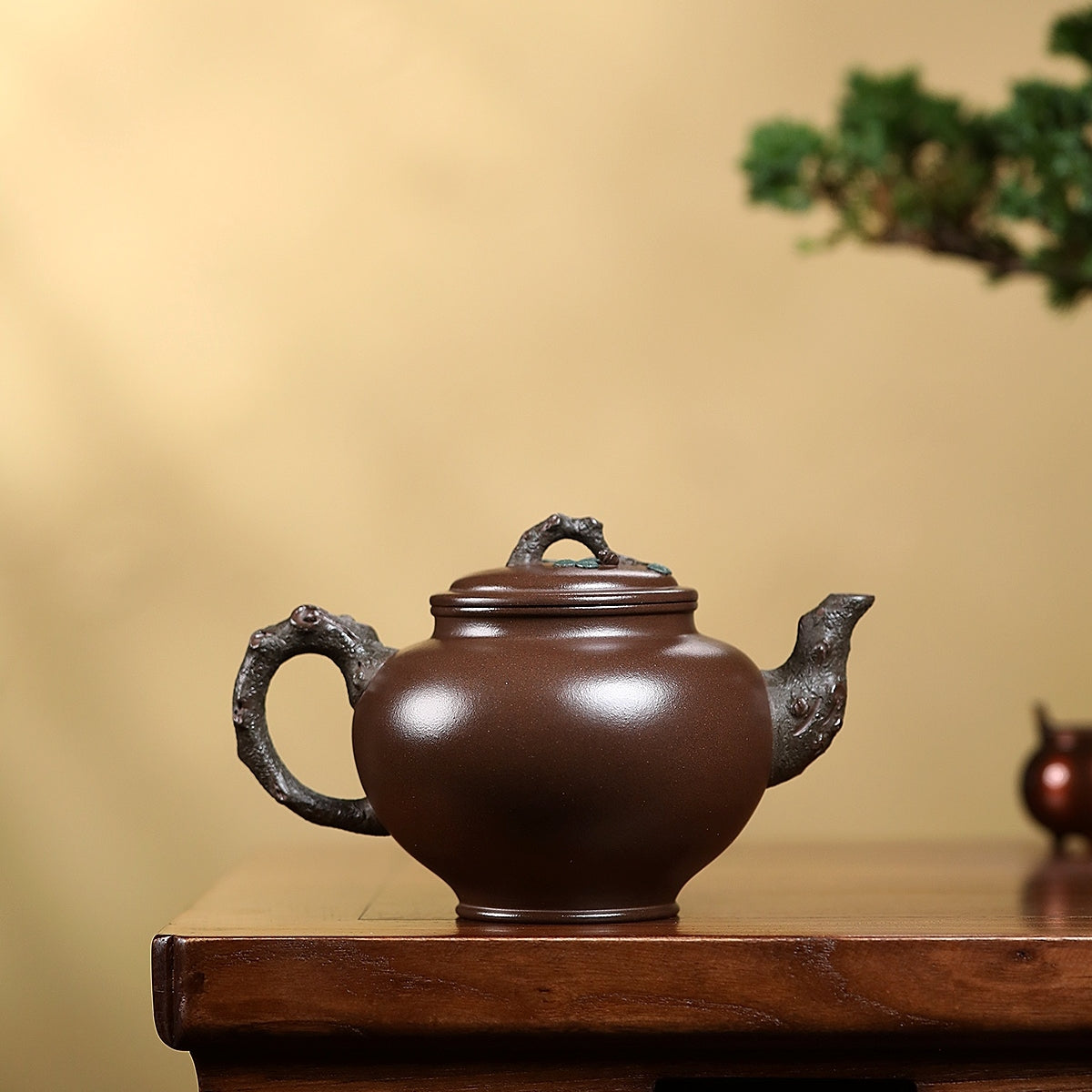 SILINE Professor Master Handmade Yixing Zisha Clay Teapot -400ml,Zini 正高刘军,松报春