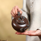 SILINE Professor Master Handmade Yixing Zisha Clay Teapot -400ml,Zini 正高刘军,松报春
