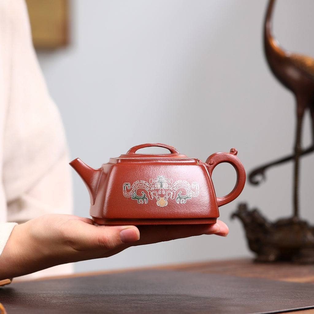 SILINE Professor Master Handmade Yixing Zisha Clay Teapot -370ml,Zini 正高刘军,龍吟