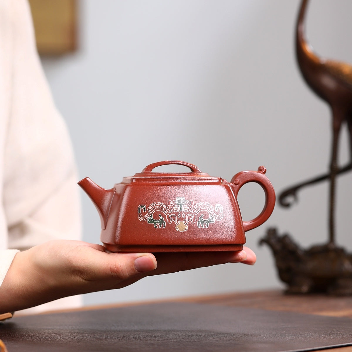 SILINE Professor Master Handmade Yixing Zisha Clay Teapot -370ml,Zini 正高刘军,龍吟