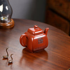 SILINE Master Handmade Yixing Zisha Clay Teapot -400ml,Qingshuini 国工姚黎明,墩方