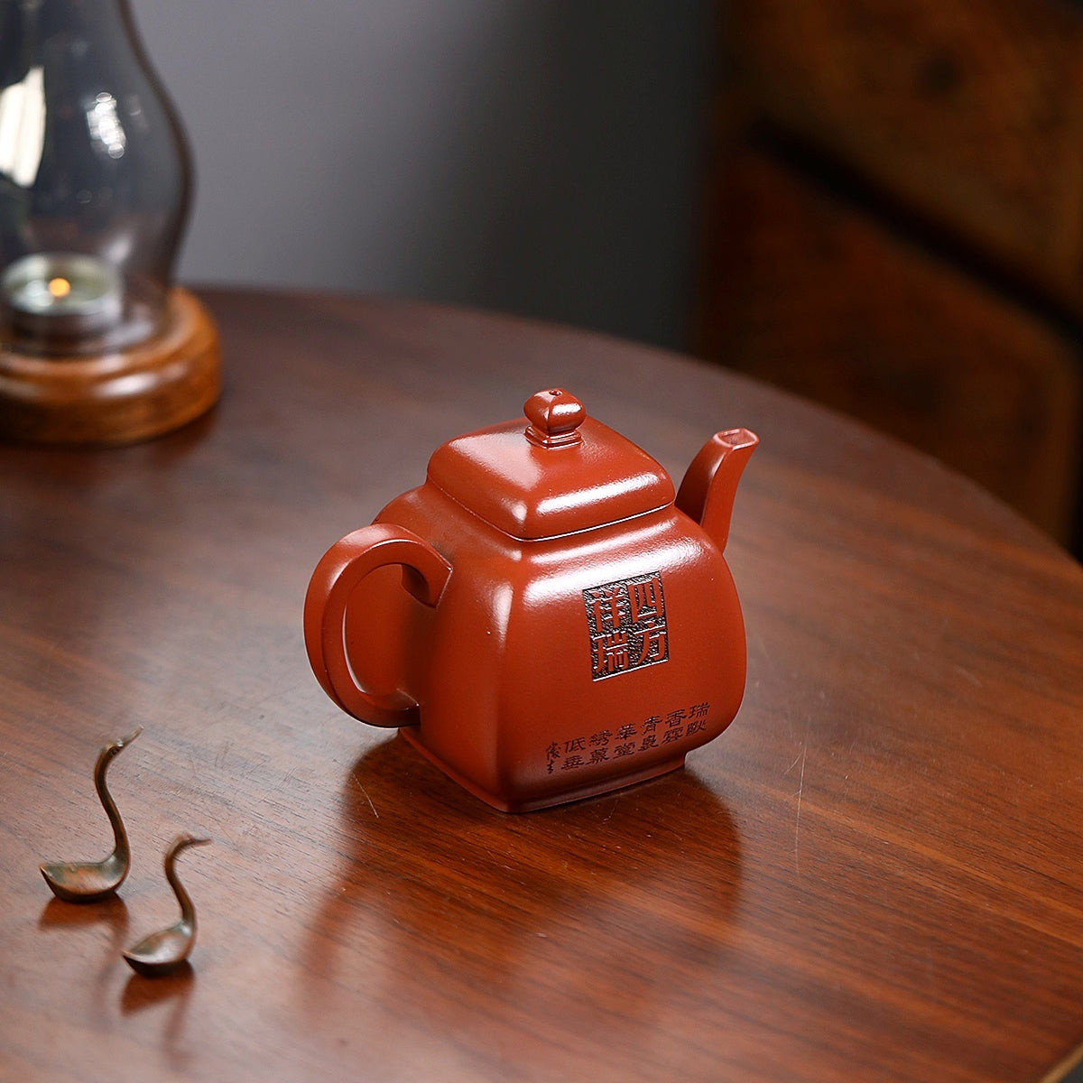 SILINE Master Handmade Yixing Zisha Clay Teapot -400ml,Qingshuini 国工姚黎明,墩方