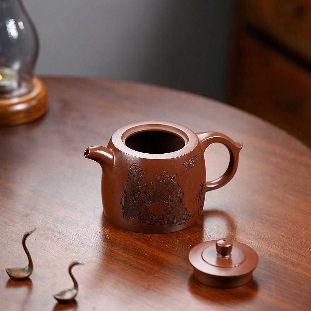 SILINE Master Handmade Yixing Zisha Clay Teapot -400ml,Zini 国工姚黎明,井栏
