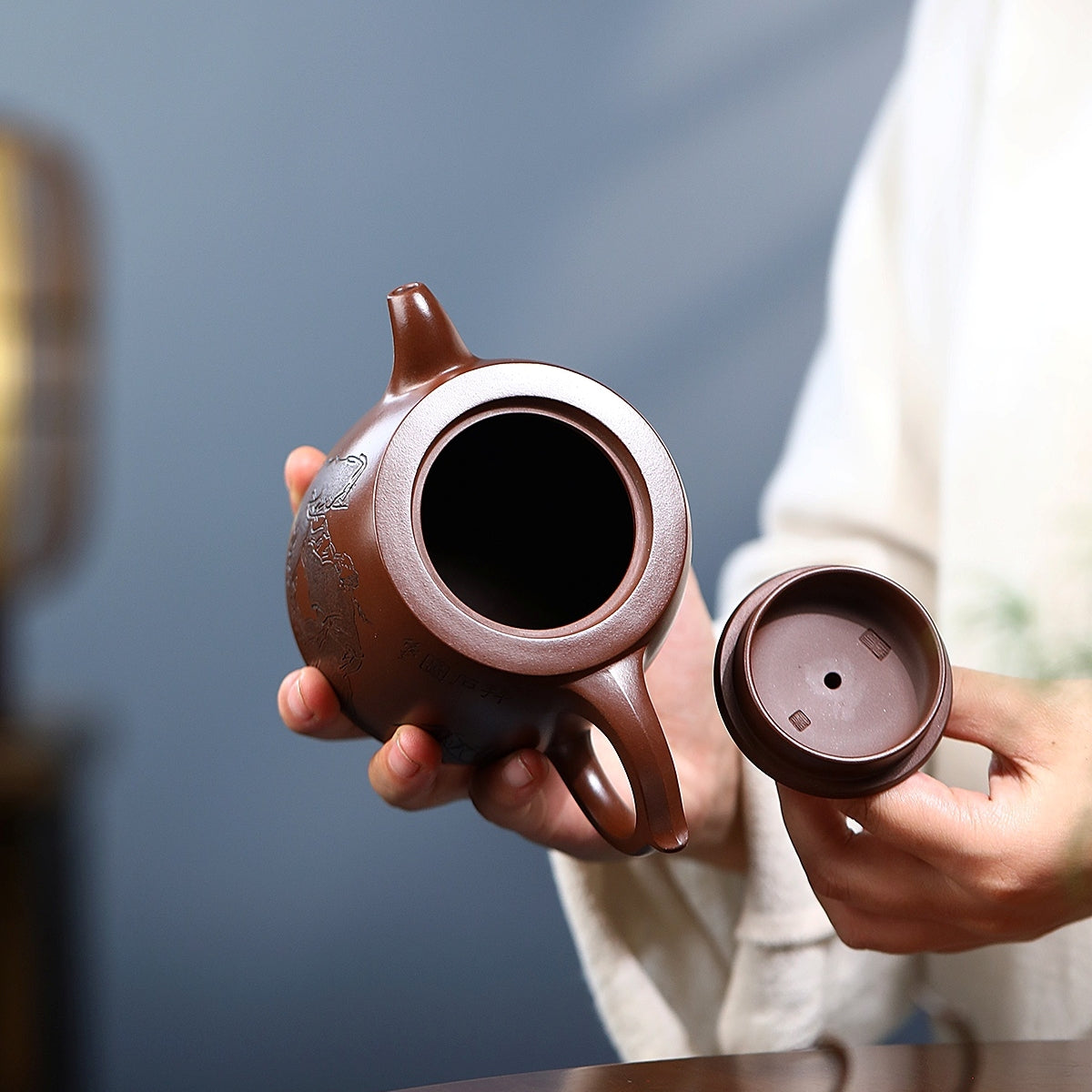 SILINE Master Handmade Yixing Zisha Clay Teapot -400ml,Zini 国工姚黎明,井栏