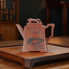 SILINE Professor Master Handmade Yixing Zisha Clay Teapot -320ml,Zini 正高沈建军,豹方