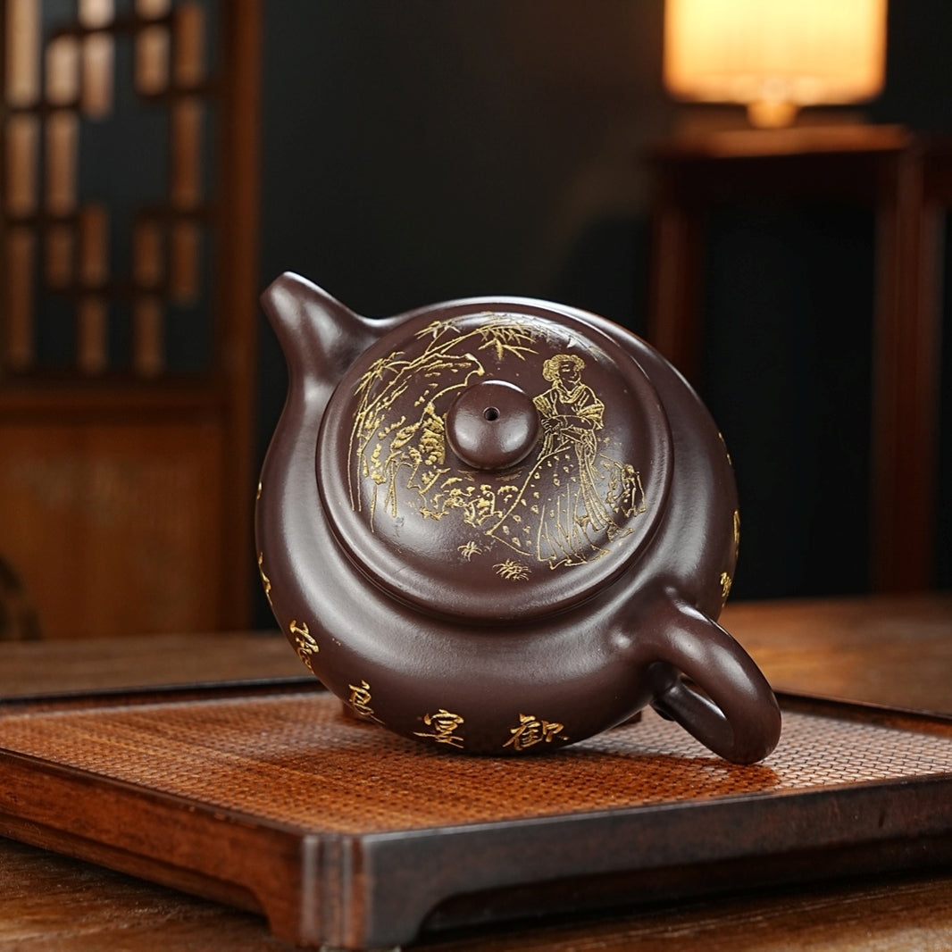 SILINE Professor Master Handmade Yixing Zisha Clay Teapot -450ml,Zini 正高沈建军,仿古