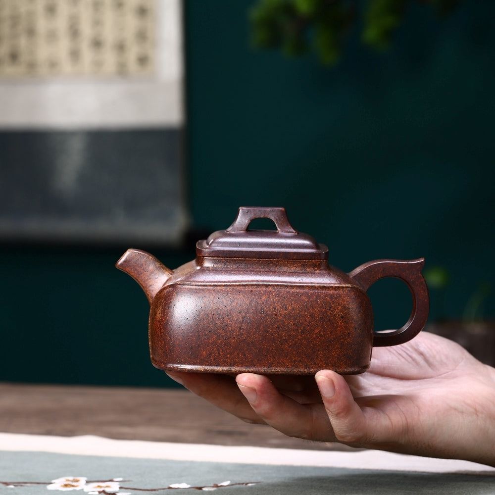 SILINE Senior Master Handmade Yixing Zisha Clay Teapot -300ml,Duanni 高工徐俊,四方坦然