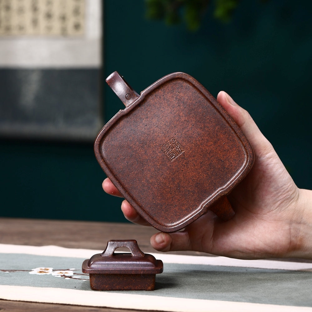 SILINE Senior Master Handmade Yixing Zisha Clay Teapot -300ml,Duanni 高工徐俊,四方坦然