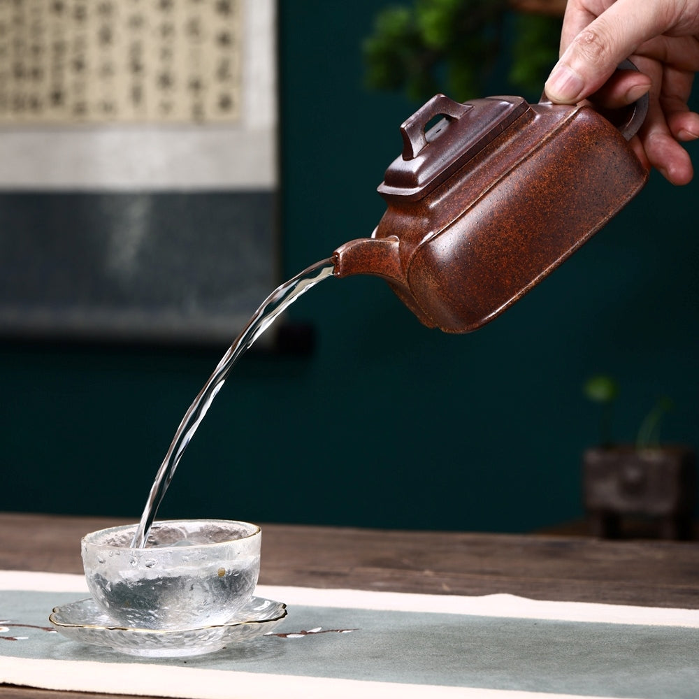 SILINE Senior Master Handmade Yixing Zisha Clay Teapot -300ml,Duanni 高工徐俊,四方坦然