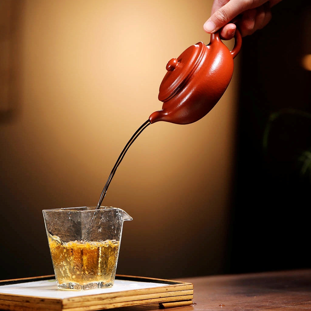 SILINE Master Handmade Yixing Zisha Clay Teapot -250ml,Zhuni  国工吴伟明,扁腹