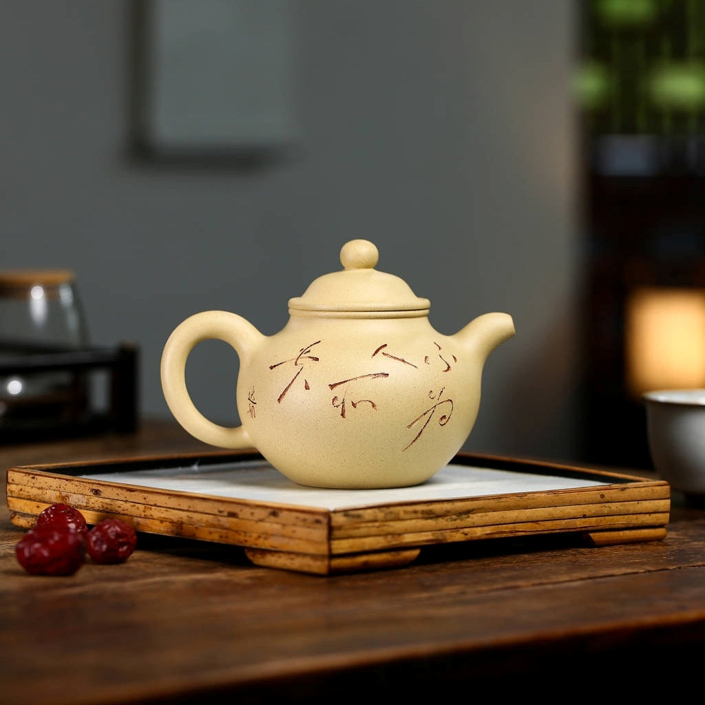SILINE Master Handmade Yixing Zisha Clay Teapot -350ml,Luni  国工吴伟明,大亨掇球