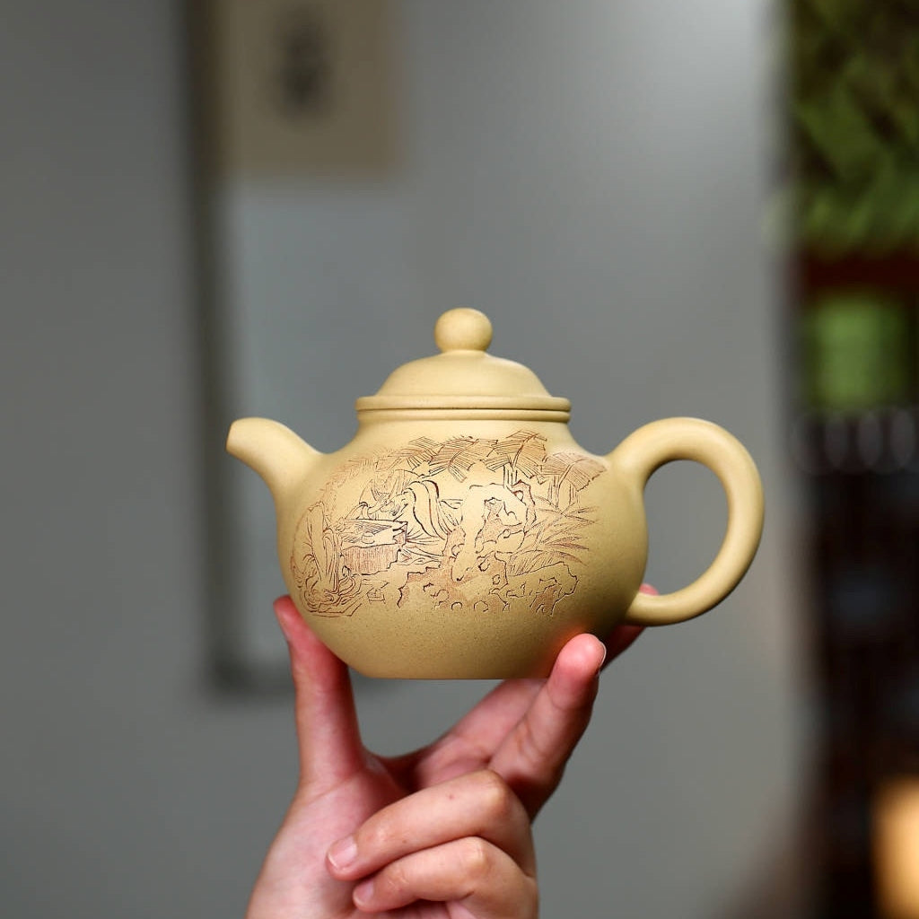 SILINE Master Handmade Yixing Zisha Clay Teapot -350ml,Luni  国工吴伟明,大亨掇球