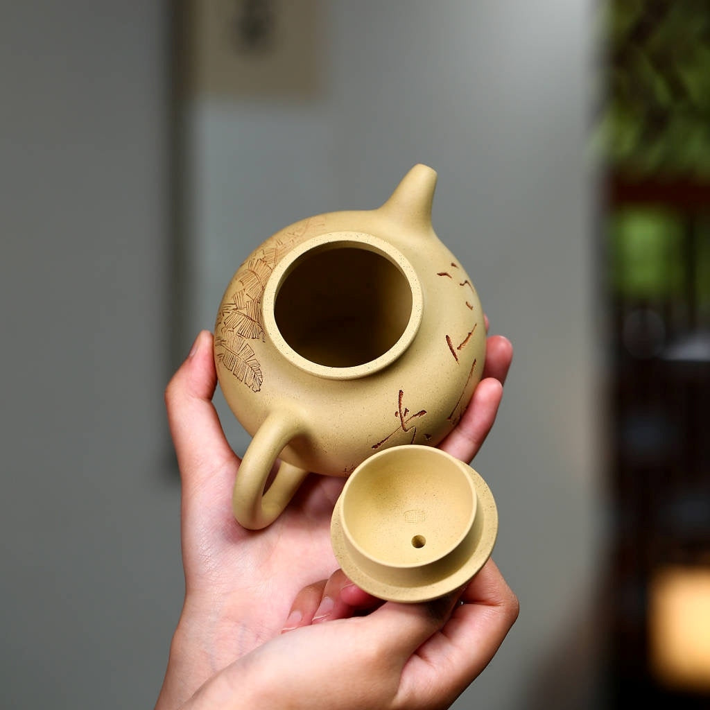 SILINE Master Handmade Yixing Zisha Clay Teapot -350ml,Luni  国工吴伟明,大亨掇球