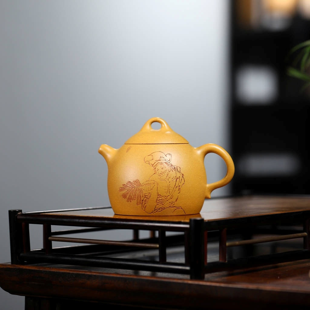 SILINE Master Handmade Yixing Zisha Clay Teapot -230ml,Duanni  国工吴伟明,秦权·有求必应