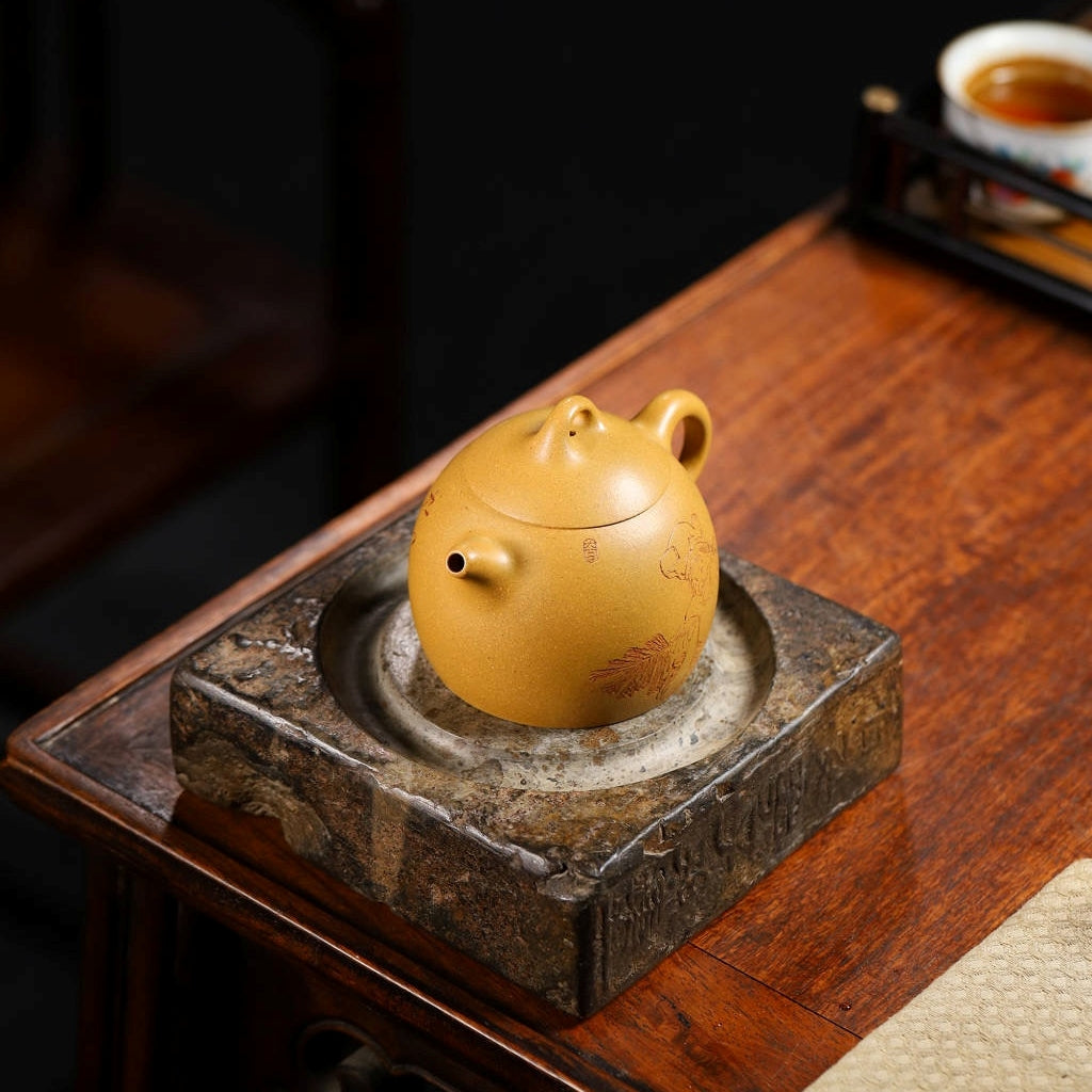 SILINE Master Handmade Yixing Zisha Clay Teapot -230ml,Duanni  国工吴伟明,秦权·有求必应