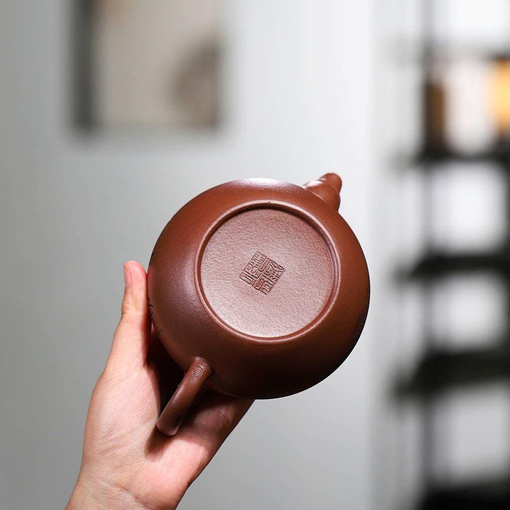 SILINE Master Handmade Yixing Zisha Clay Teapot -310ml,Zini 国工吴伟明,龙腾