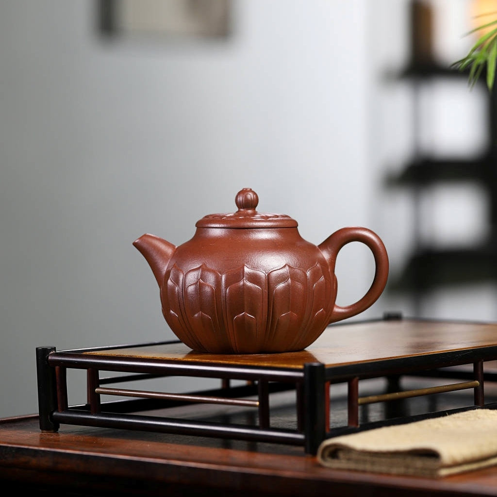 SILINE Master Handmade Yixing Zisha Clay Teapot -390ml,Zini 国工吴伟明,莲莲高升