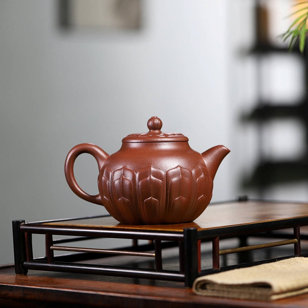 SILINE Master Handmade Yixing Zisha Clay Teapot -390ml,Zini 国工吴伟明,莲莲高升