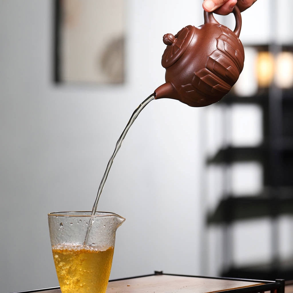 SILINE Master Handmade Yixing Zisha Clay Teapot -390ml,Zini 国工吴伟明,莲莲高升