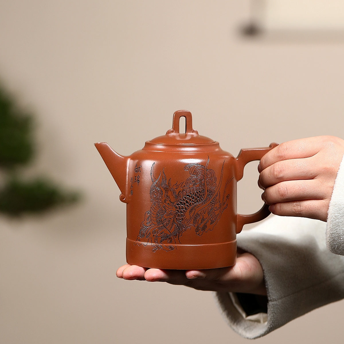 SILINE Professor Master Handmade Yixing Zisha Clay Teapot -530ml,Zini 正高尹祥明,大汉雄风