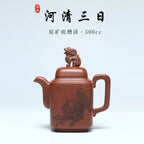 SILINE Professor Master Handmade Yixing Zisha Clay Teapot -500ml,Zini 正高尹祥明,河清三日