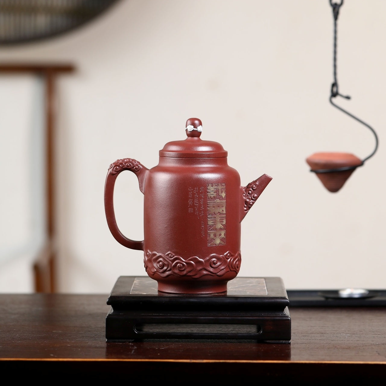 SILINE Professor Master Handmade Yixing Zisha Clay Teapot -950ml,Zini 正高尹祥明,云柱·紫气东来