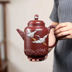 SILINE Professor Master Handmade Yixing Zisha Clay Teapot -950ml,Zini 正高尹祥明,云柱·紫气东来
