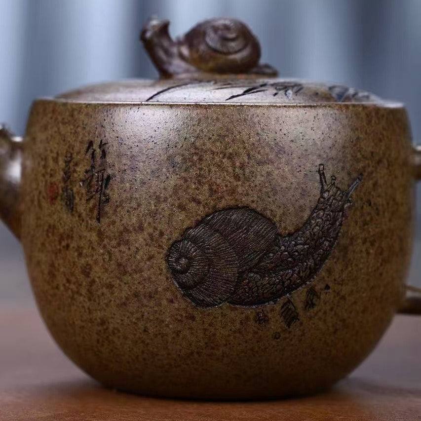 SILINE Senior Master Handmade Yixing Zisha Clay Teapot -280ml,Duanni 高工范永芳,慢步人生