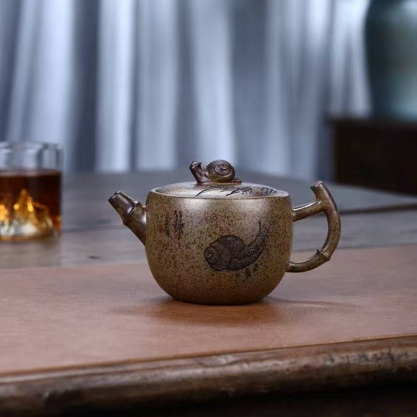 SILINE Senior Master Handmade Yixing Zisha Clay Teapot -280ml,Duanni 高工范永芳,慢步人生