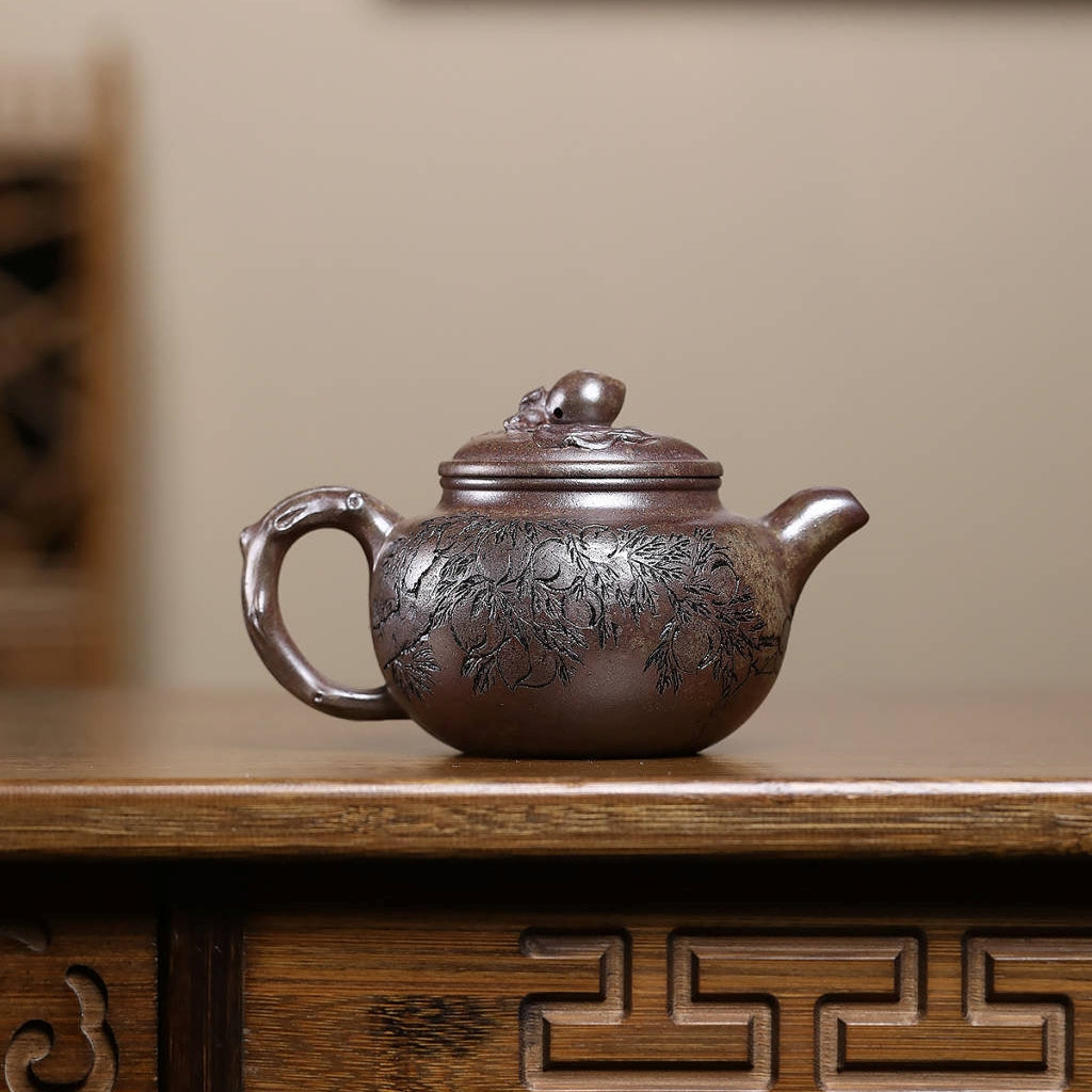 SILINE Senior Master Handmade Yixing Zisha Clay Teapot -240ml,Duanni 高工范永芳,寿桃壶