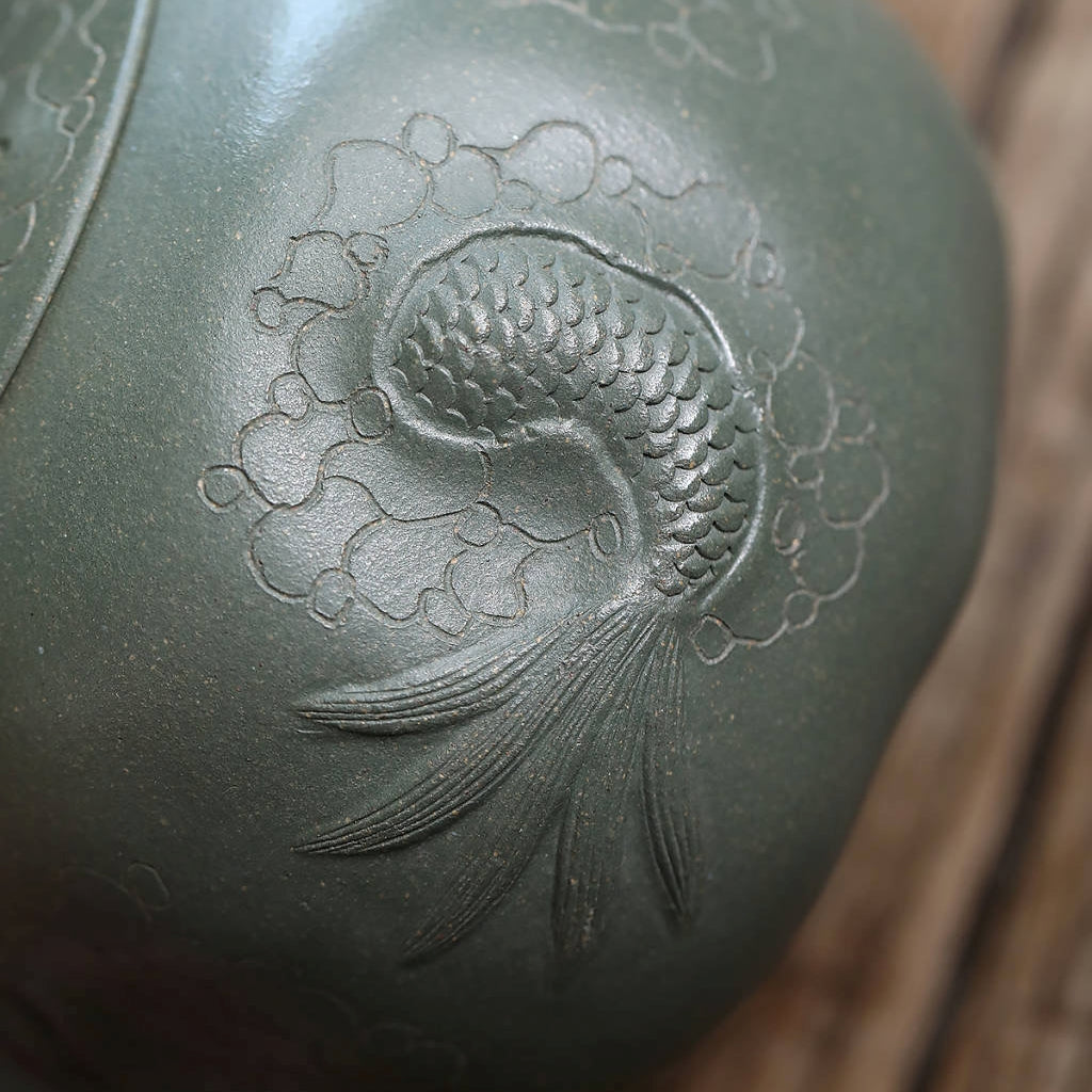 SILINE Senior Master Handmade Yixing Zisha Clay Teapot -350ml,Duanni 高工范永芳,龙供春·套壶