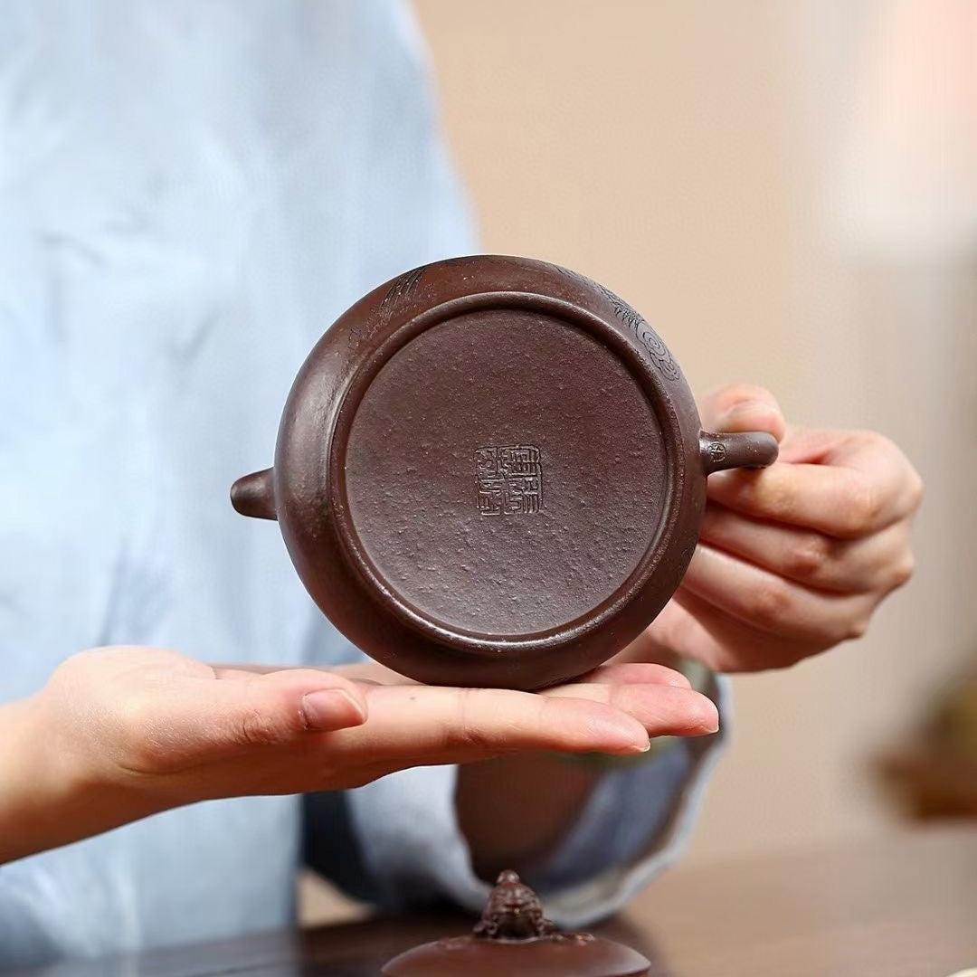 SILINE Senior Master Handmade Yixing Zisha Clay Teapot -230ml,Duanni 高工张暗军,螭吻