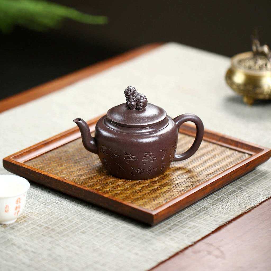 SILINE Senior Master Handmade Yixing Zisha Clay Teapot -300ml,Duanni 高工张暗军,狮灯