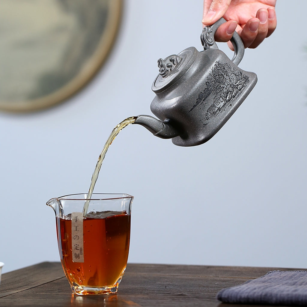 SILINE Master Handmade Yixing Zisha Clay Teapot -280ml,Zini 国工霍菊华,纳财貔貅