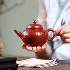 SILINE Master Handmade Yixing Zisha Clay Teapot -310ml,Zhuni 国工霍菊华,水平