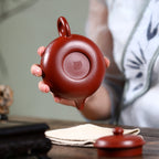 SILINE Master Handmade Yixing Zisha Clay Teapot -220ml,Zhuni 国工霍菊华,仿古
