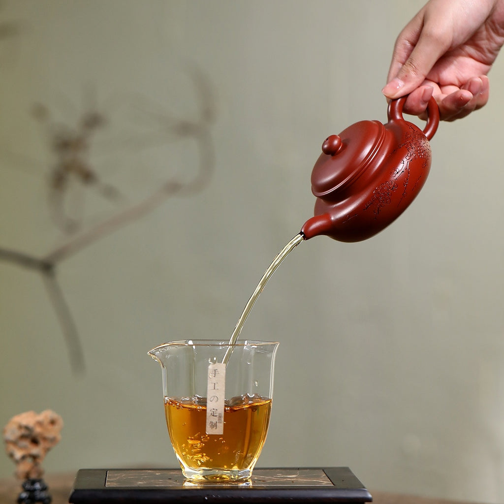 SILINE Master Handmade Yixing Zisha Clay Teapot -220ml,Zhuni 国工霍菊华,仿古