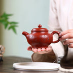 SILINE Master Handmade Yixing Zisha Clay Teapot -280ml,Zhuni 国工霍菊华,掇只
