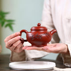 SILINE Master Handmade Yixing Zisha Clay Teapot -280ml,Zhuni 国工霍菊华,掇只