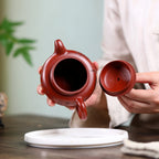 SILINE Master Handmade Yixing Zisha Clay Teapot -280ml,Zhuni 国工霍菊华,掇只