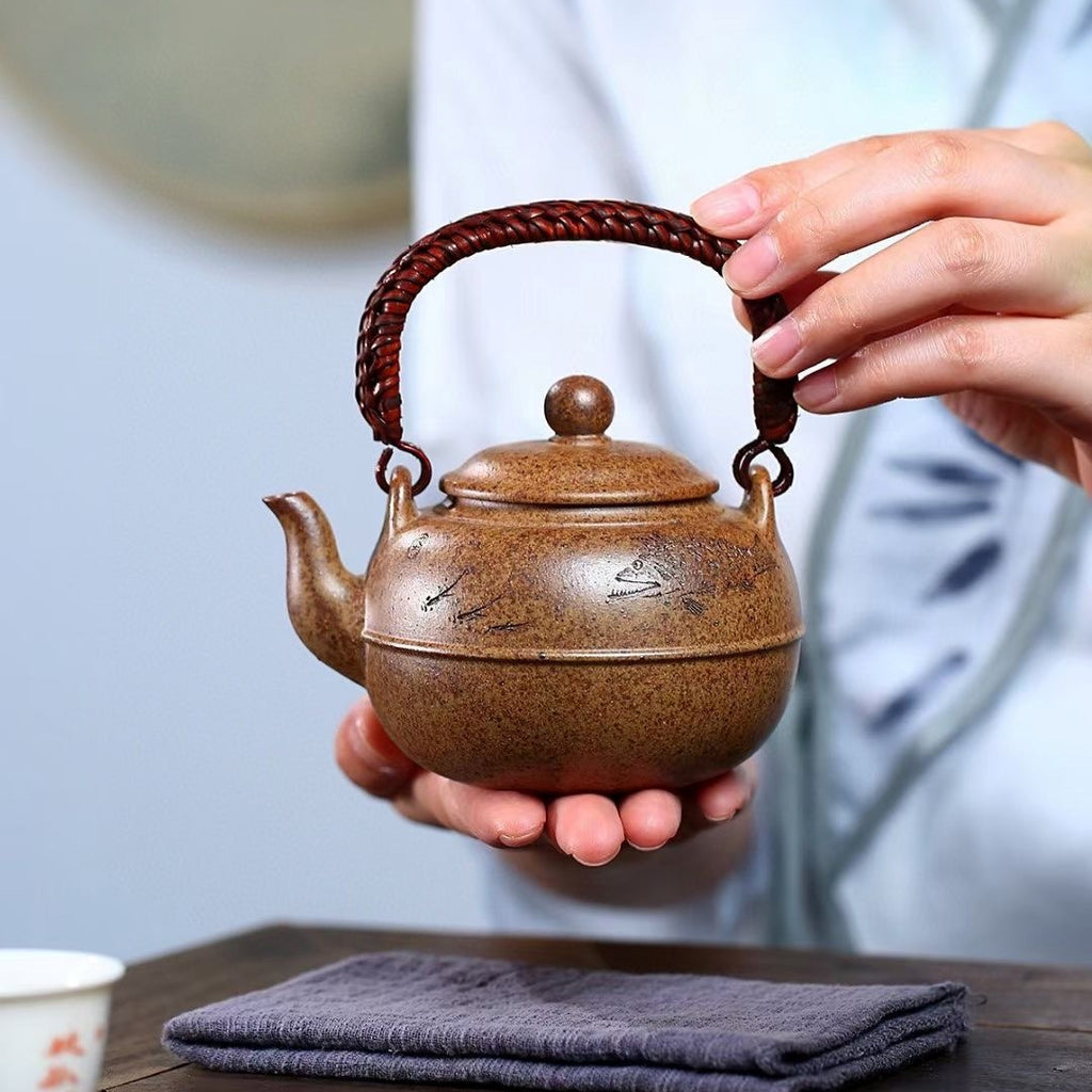 SILINE Master Handmade Yixing Zisha Clay Teapot -250ml,Duanni 国工霍菊华,富贵有余