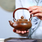SILINE Master Handmade Yixing Zisha Clay Teapot -250ml,Duanni 国工霍菊华,幽兰提梁
