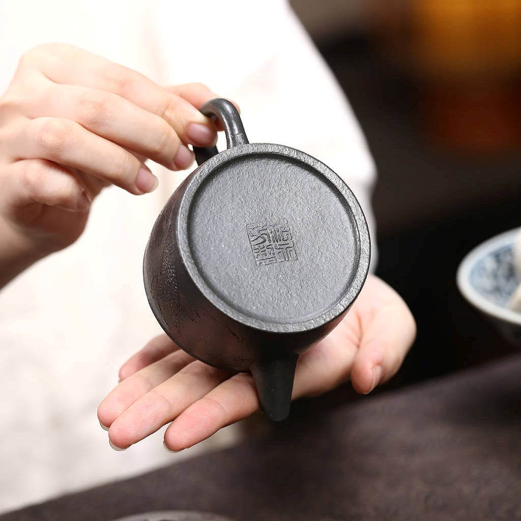 SILINE Senior Master Handmade Yixing Zisha Clay Teapot -160ml,Heini 高工范永芳,汉瓦